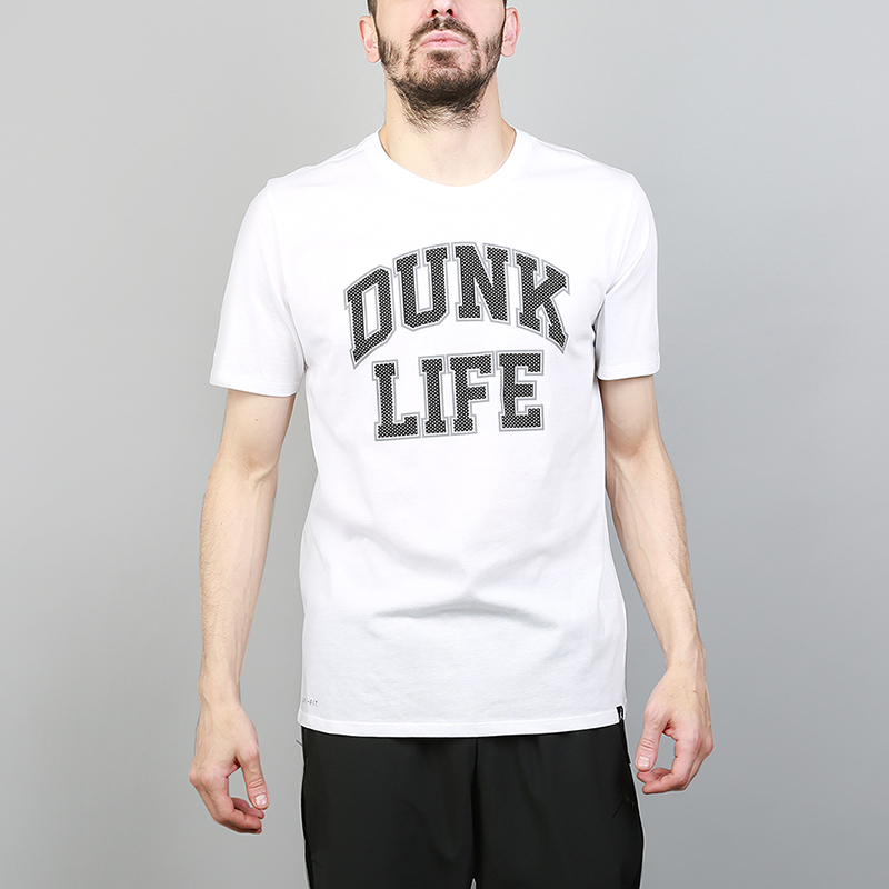 мужская белая футболка Jordan Rise Dunk Life Basketball 895177-101 - цена, описание, фото 1